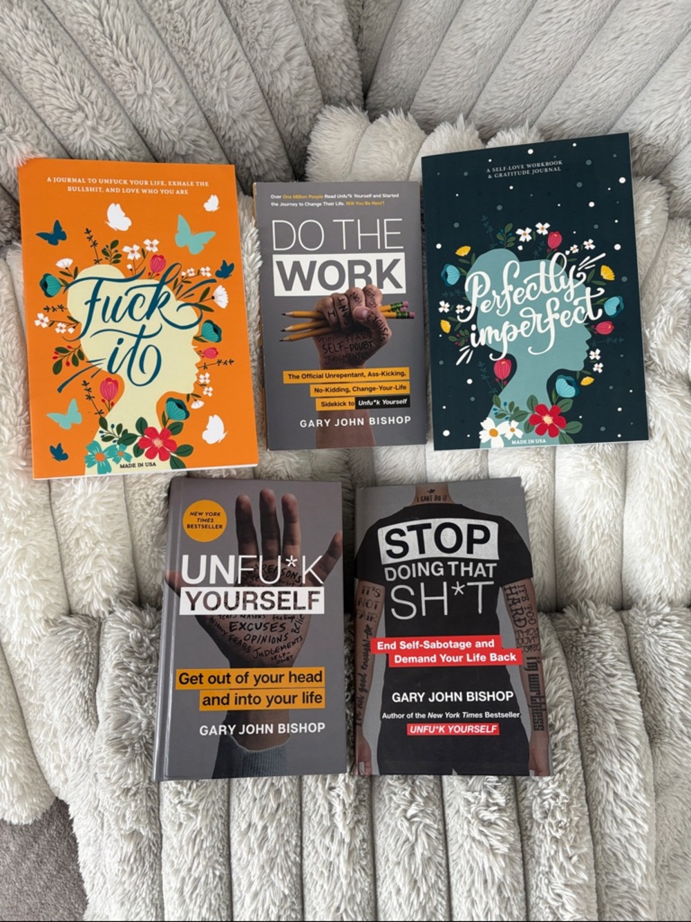 Motivational Book Bundle - Colorful Covers (Orange, Gray, Navy)